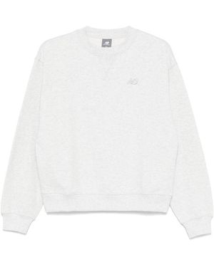 New Balance Maglioni Cotone-Donna - Bianco