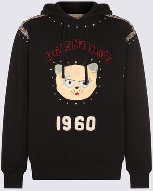 Valentino Sweaters Blacks And Greys-Uomo - Nero