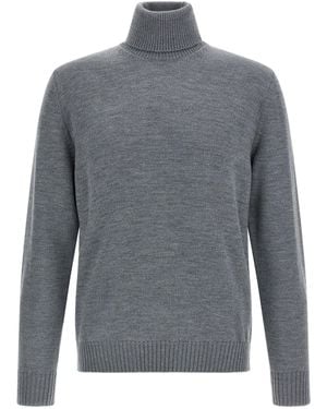 Ballantyne Wool Turtleneck Sweater Maglioni Grigio-Uomo