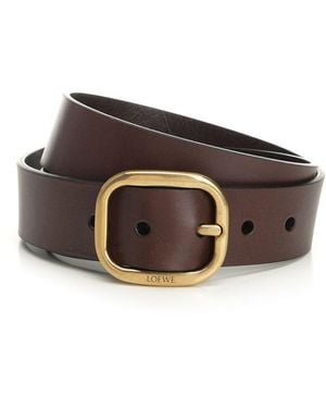 Loewe Belt With Rounded Buckle Belts - Brown