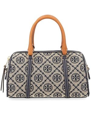 Tory Burch Mini "barrel" Bag Monogram T - Multicolour