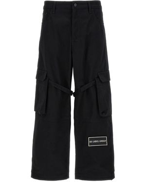 44 LABEL Logo Cargo Pantaloni Nero
