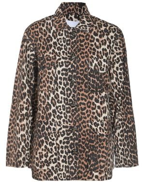Ganni Jackets Almond Milk - Black