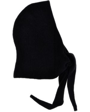 Ganni Stretch Wool Blend Hood - Black