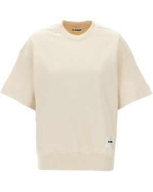 Jil Sander Short Sleeved Felpe-Donna - Bianco