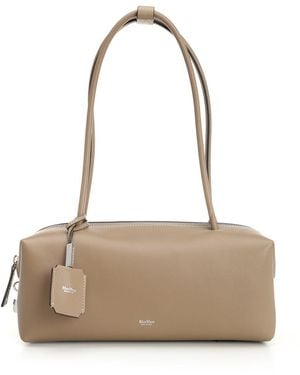 Max Mara Natural Satchel Bag Shoulder Bags Beige