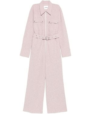 Jil Sander Wool Blend Jumpsuit - Pink