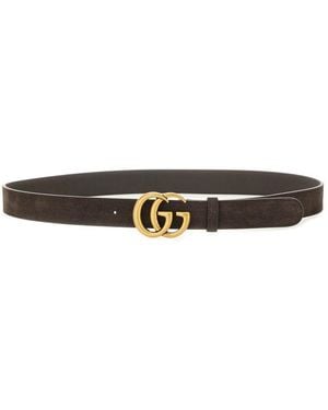 Gucci Gg Marmont Belt - White