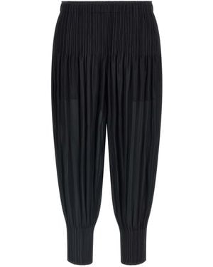 Pleats Please Issey Miyake 'Fluffy Basics' Trousers - Black