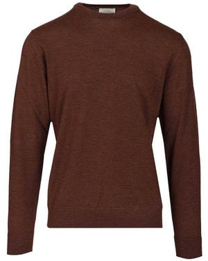 Ballantyne Crew Neck Sweater Knitwear - Brown