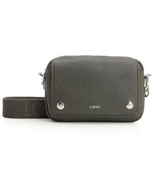 Loewe Messenger Pebble Crossbody Bags - Gray