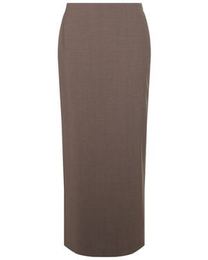 スカート BRUNELLO CUCINELLI Slit skirt Brown 30298007_59263471_600.jpg