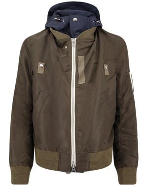 Sacai Nylon Bomber Jacket - Brown