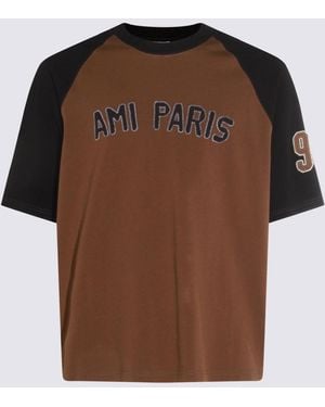 Ami Paris T-Shirts And Polos/-Uomo - Marrone