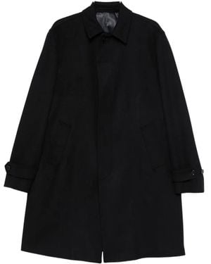 Lardini Loose-Fitting Virgin Wool Coat - Black