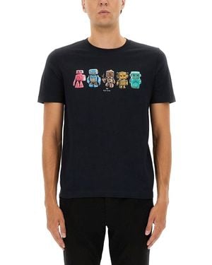 Paul Smith Robot Print T-shirt - Black