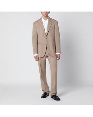 Lardini Beige Single-breasted Linen Suit - Natural