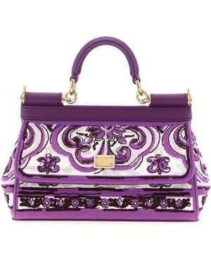 Dolce & Gabbana Sicily Hand Bags - Purple