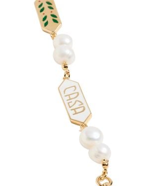 CASABLANCA Bracciale Di Perle Di Alloro-Donna - Bianco