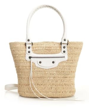 Balenciaga Le City Shoulder Bags White