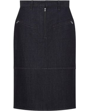 Jil Sander Magnet Cotton 94 Skirt-Donna - Blu