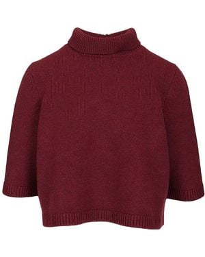 Alaïa Alaã¯A Short Cashmere Sweater - Red