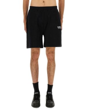 Helmut Lang Shorts With Logo-Uomo - Nero