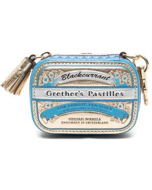 Anya Hindmarch Leather Wallet Keychain - Blue
