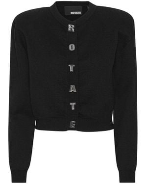ROTATE BIRGER CHRISTENSEN Knitted Cardigan - Black