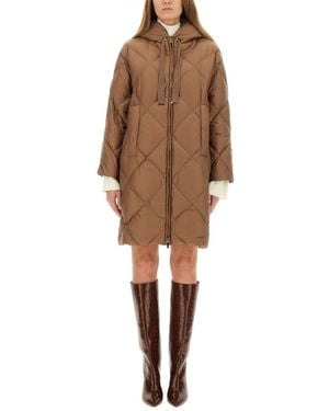 Max Mara Down Jacket "Trefe Cube" - Brown