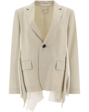 Sacai Combined Blazer - Natural