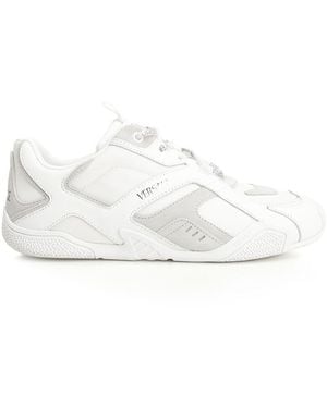 Versace Trainer Suede+Fabric+Calf Leather Trainers - White