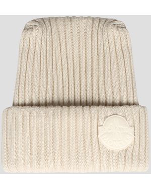 Moncler Genius Logo Beanie - Natural