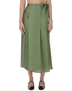 Aspesi Wrap Design Skirt - Green
