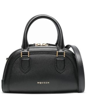 McQueen Leather Tote Bags - Black