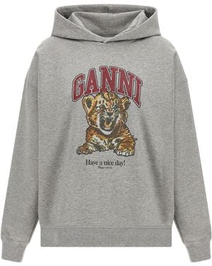 Ganni Tiger Sweatshirt - Grey