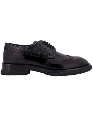 McQueen Leather Lace-Up Shoe-Uomo - Nero