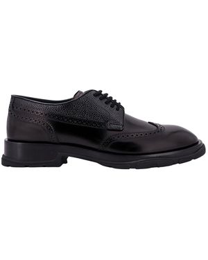 McQueen Leather Lace-up Shoe - Black
