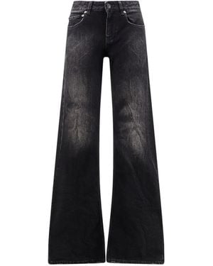 Balenciaga Wide Leg Denim Pants - Black
