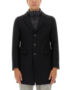 Herno Coat With Quilted Insert - Black