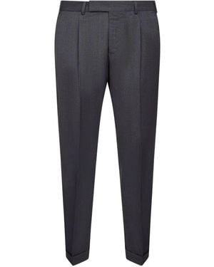 Pantaloni Torino Rebel Wool Tailored Pants - Blue