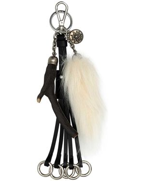 Prada Leather Key Ring - White