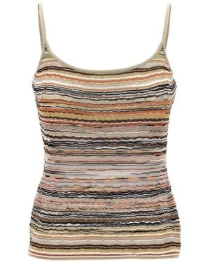 Missoni Wave Pattern Top Tops - Natural