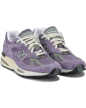 New Balance Made In Uk 991v2 Trainers & Slip-on Purple - White