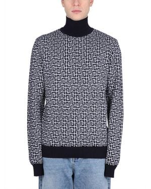 Balmain Monogram Logo Shirt - Blue