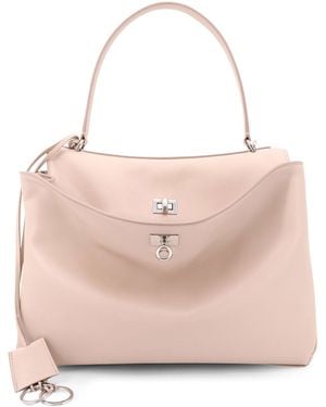 Balenciaga Sand Leather Medium Rodeo Handbag - Pink