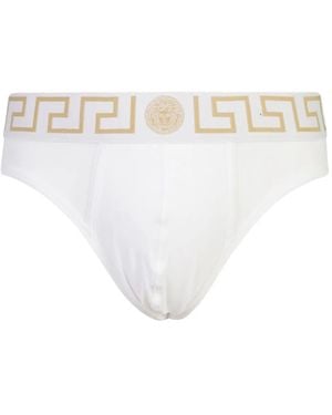 Versace Set Of 2 Greca Medusa Briefs - White