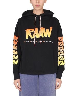 Aries Sweatshirt With Logo Print-Donna - Nero