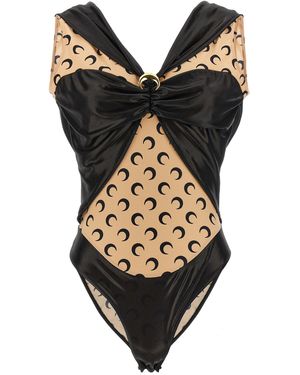 Marine Serre Logo Bodysuit - Black