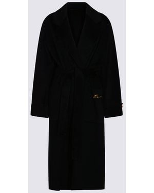 Elisabetta Franchi Coats Blacks And Greys-Donna - Nero